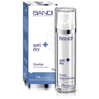 Bandi MEDICAL EXPERT Anti Dry Emulsja do twarzy silnie nawilżająca na dzień 1% ektoina + kwas hialuronowy niskocząsteczkowy 50 