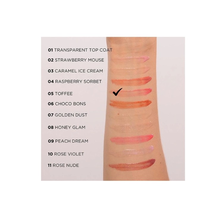 Eveline Diamond Glow Lip Luminizer Błyszczyk do ust z kwasem hialuronowym /05/ 4,5 ml
