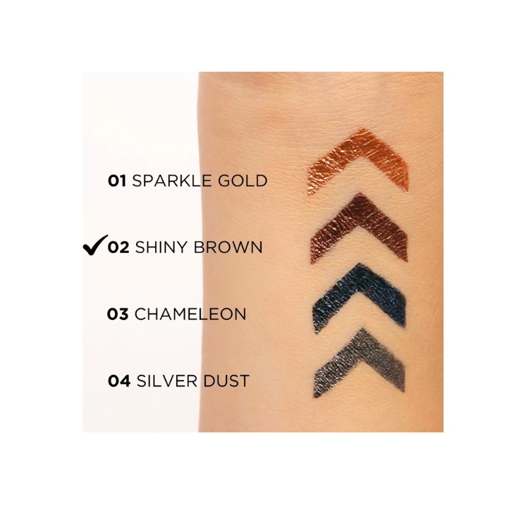 Eveline Variete Wodoodporny Eyeliner Shiny Brown /02/ 4 ml