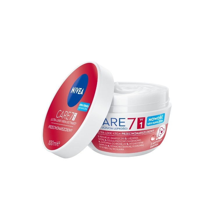 Nivea Care przeciwzmarszczkowy, lekki Krem do twarzy 7w1 100 ml