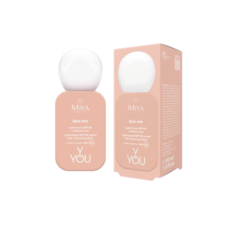 Miya Cosmetics Y.YOU blur.me lekki Krem do twarzy wyrównujący do twarzy SPF50 30 ml