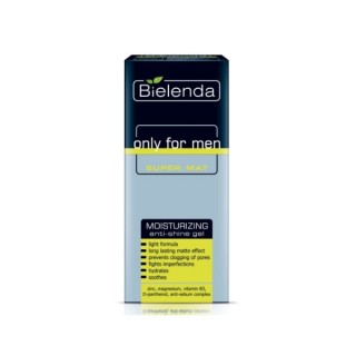 Bielenda Only For Men Super Mat nawilżający Żel do twarzy przeciw błyszczeniu 50 ml