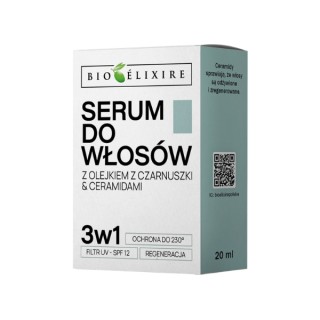 BioElixire 3w1 Serum do włosów Olejek z Czarnuszki i Ceramidy 20 ml